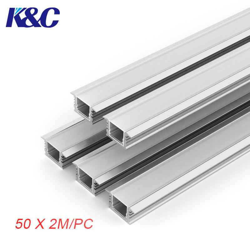 2M 6.6FT Recessed Waterproof LED Profiles For Moisture and Damp Application
