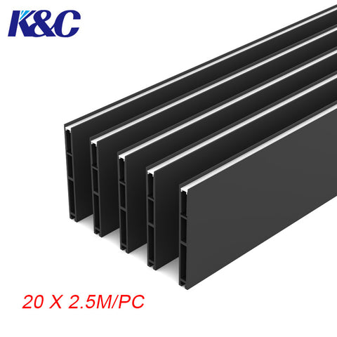 2.5M 8.2FT Length Pendant Black Anodized Aluminum LED Profile for 5mm LED Strips
